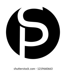 initial letter logo ps, sp, logo template