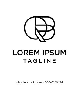 initial letter logo QB, BQ logo template