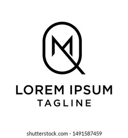 initial letter logo QM, MQ, logo template
