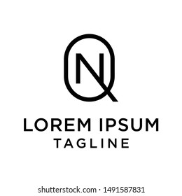 initial letter logo QN, NQ, logo template 
