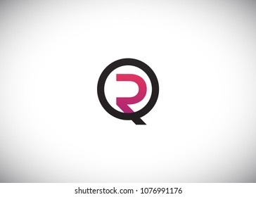 initial letter logo QR, RQ, logo template