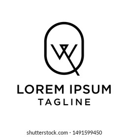 initial letter logo QW, WQ, logo template 