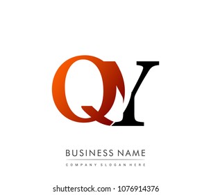 
initial letter logo QY colored red and black, Vector logo design template elements for your business or company identity