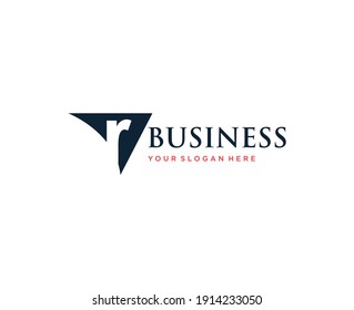 Anfangsbuchstaben Logo R. R Logo-Design-Vorlage mit Visitenkarte. Vektorgrafik