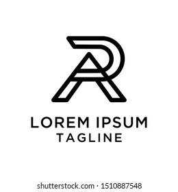 initial letter logo RA, AR, logo template
