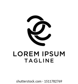 initial letter logo RC, CR logo template