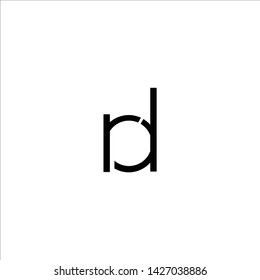 Initial letter logo rd lowercase related in circles black