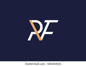 initial letter logo rf, fr, logo template