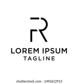 Initial Letter Logo RF, FR, Logo Template