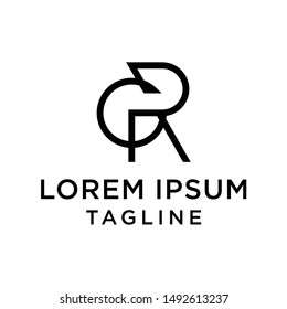 initial letter logo RG, GR, logo template 