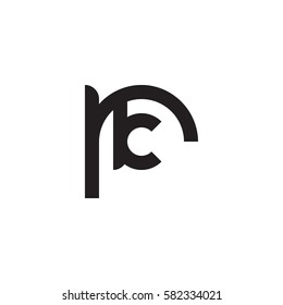 initial letter logo rk, kr, k inside r rounded lowercase black monogram