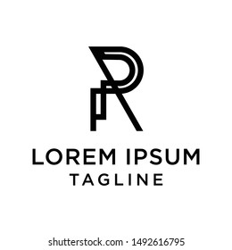 initial letter logo RP, PR, logo template 