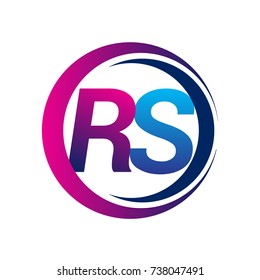 Initial Letter Logo Rs Company Name Stock Vector (Royalty Free ...