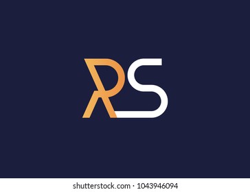 initial letter logo rs, sr, logo template
