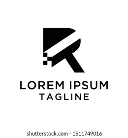 initial letter logo RT, TR logo template