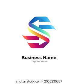 Initial Letter Logo of S and arrows