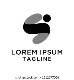 initial letter logo S Human logo template