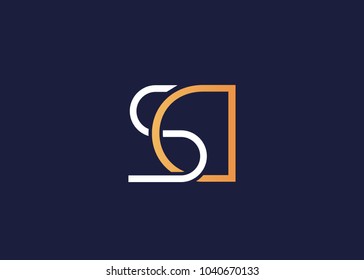 initial letter logo sa, as, logo template