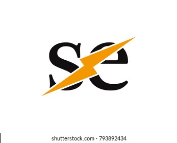 Initial letter logo sa lowercase thunder vector design