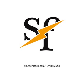 Initial letter logo sa lowercase thunder vector design