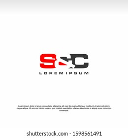 initial letter logo, S&C logo, logo template