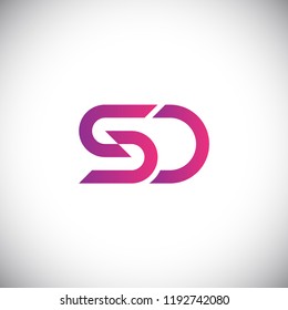 initial letter logo SD, logo template