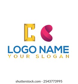 Conjunto inicial de logotipos com letras. Design de modelo de logotipo de letra mínimo