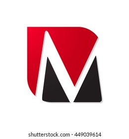 initial letter logo shape m