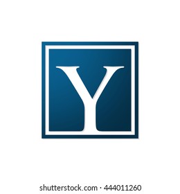 initial letter logo shape square