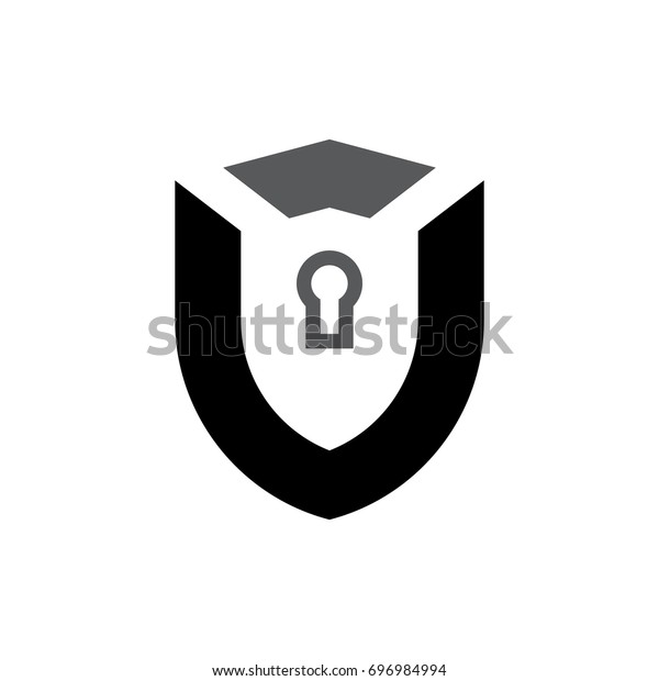 Initial Letter Logo Shield Vector Black Stock Vector (Royalty Free ...