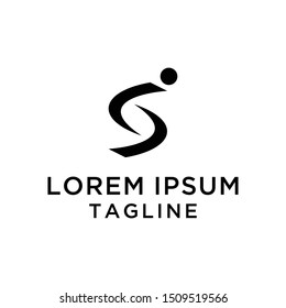 initial letter logo SI, IS, logo template
