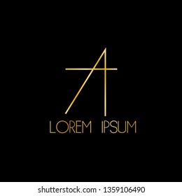 initial A letter logo, sign or icon for business company