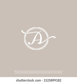 Initial Letter A Logo Sign Symbol Luxury concepts.