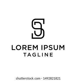 initial letter logo SJ, JS, logo template 