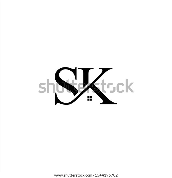 Initial Letter Logo Sk Company Name Stock Vector (Royalty Free) 1544195702