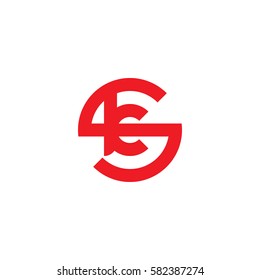initial letter logo sk, ks, k inside s rounded lowercase red flat