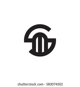 initial letter logo sm, ms, m inside s rounded lowercase black monogram