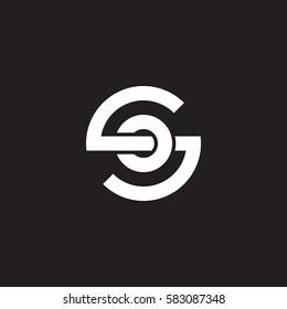 initial letter logo so, os, o inside s rounded lowercase white black background