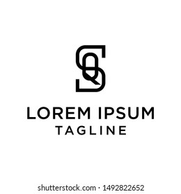 initial letter logo SQ, QS, logo template 