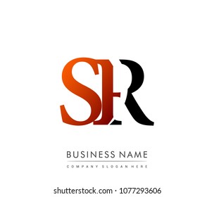 
initial letter logo SR colored red and black, Vector logo design template elements for your business or company identity