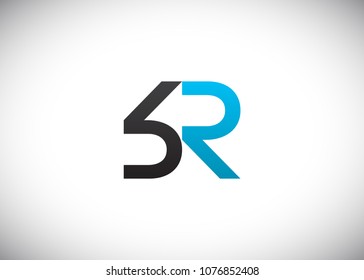 initial letter logo SR, RS, logo template