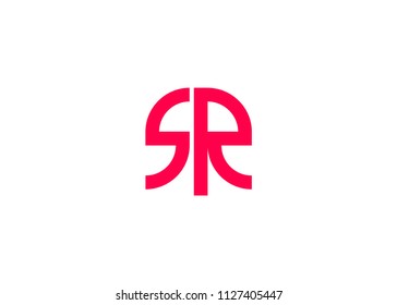 initial letter logo SR, RS, logo template