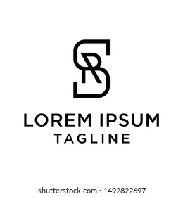 initial letter logo SR, RS, logo template