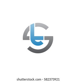 initial letter logo st, ts, t inside s rounded lowercase blue gray