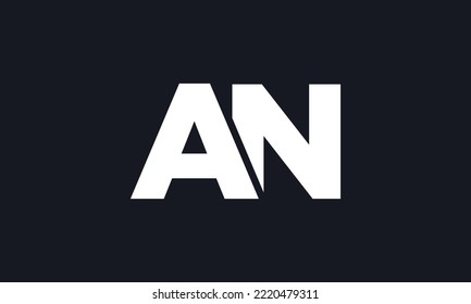 Initial Letter AN Logo. AN Stock Letter Logo design.