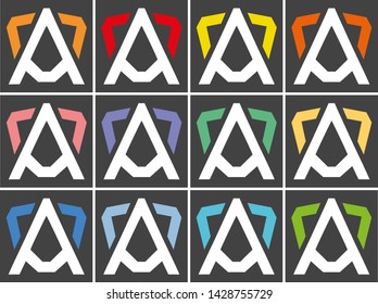 Initial letter A logo. Stylized as a shield.