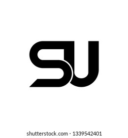 initial letter logo SU