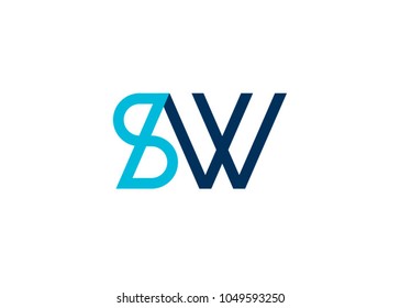 initial letter logo sw, ws, logo template
