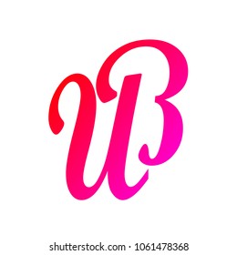Initial letter logo sweet letter u and b combination