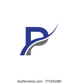 initial letter logo swoosh